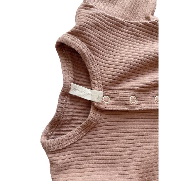 Quincy Mae Ribbed Jumpsuit Romper Size 3-6m - Picture 4 of 4